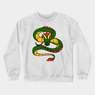 Grinning green dragon Crewneck Sweatshirt